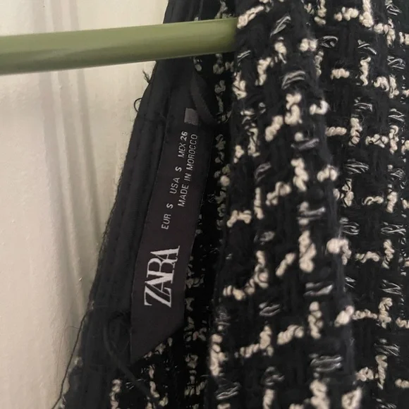 Zara Monochrome Tweed Dress - Picture 3 of 3